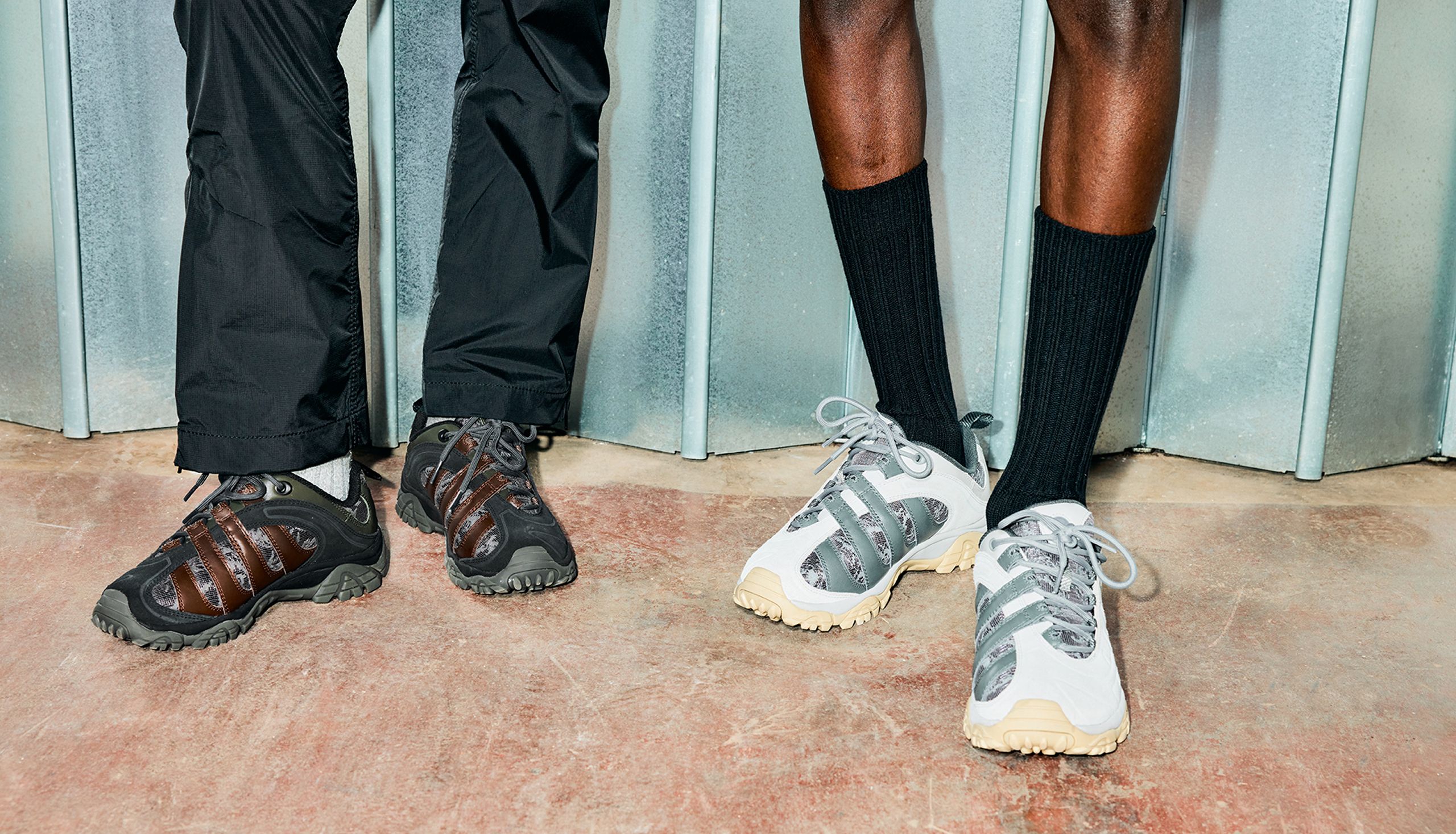 People wearing Merrell shoes